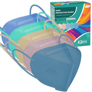 Xdx Kn95 Face Masks, Individually Wrapped Disposable Face Masks For Men And Women, 5 Layers Breathable & Comfortable Multicolor 