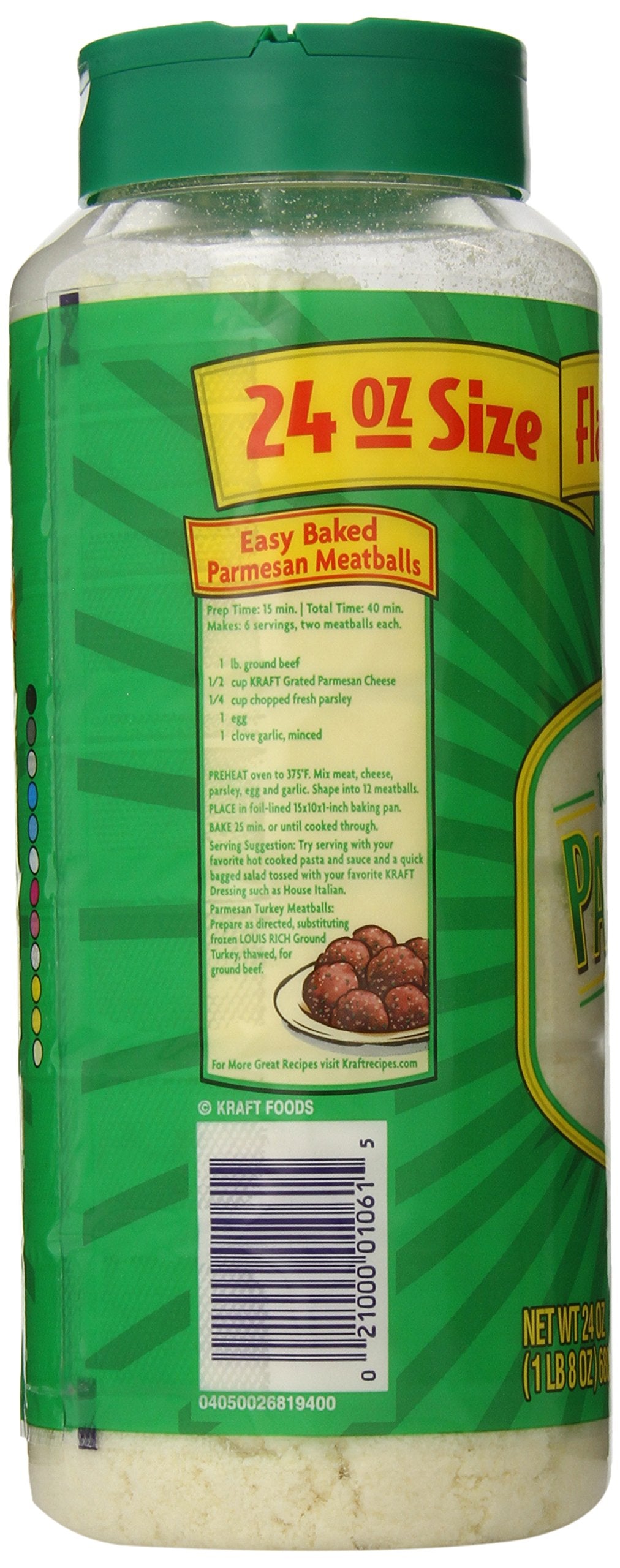 Kraft Grated Parmesan, 24-Ounce Plastic Canister (Pack of 2)