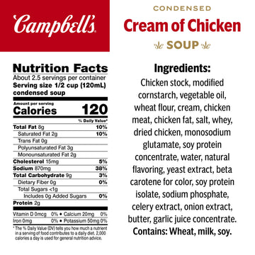 Campbells Cream of Chicken Soup, 10.5 Ounce Can, Pack of 48