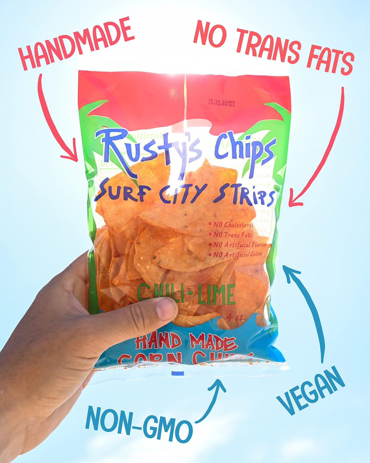 Rustys Chips - Crunchy Gluten Free Snack Pack - 24 Count - Vegan-Friendly, No Preservatives, Non-GMO