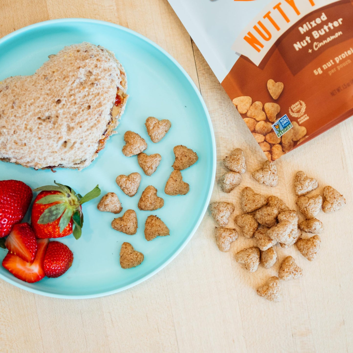 Mission Mighty Me Nutty Puffs Mixed Nut Butter Puffs for Babies + Kids - Pediatrician Developed - USDA Organic Peanut and Tree N