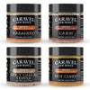 Spicy Sea Salt Mega Sampler: Spicy Garlic Pepper, Habanero, Jalapeno and Cajun Sea Salts, 4 oz Jar 4-Pack, Caravel Gourmet