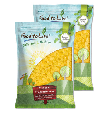 Food to Live Dried Diced Pineapple, 15 Pounds - Raw, Vegan, Sweetened, Unsulfured, Bulk, Great for Culinary Use and Baking