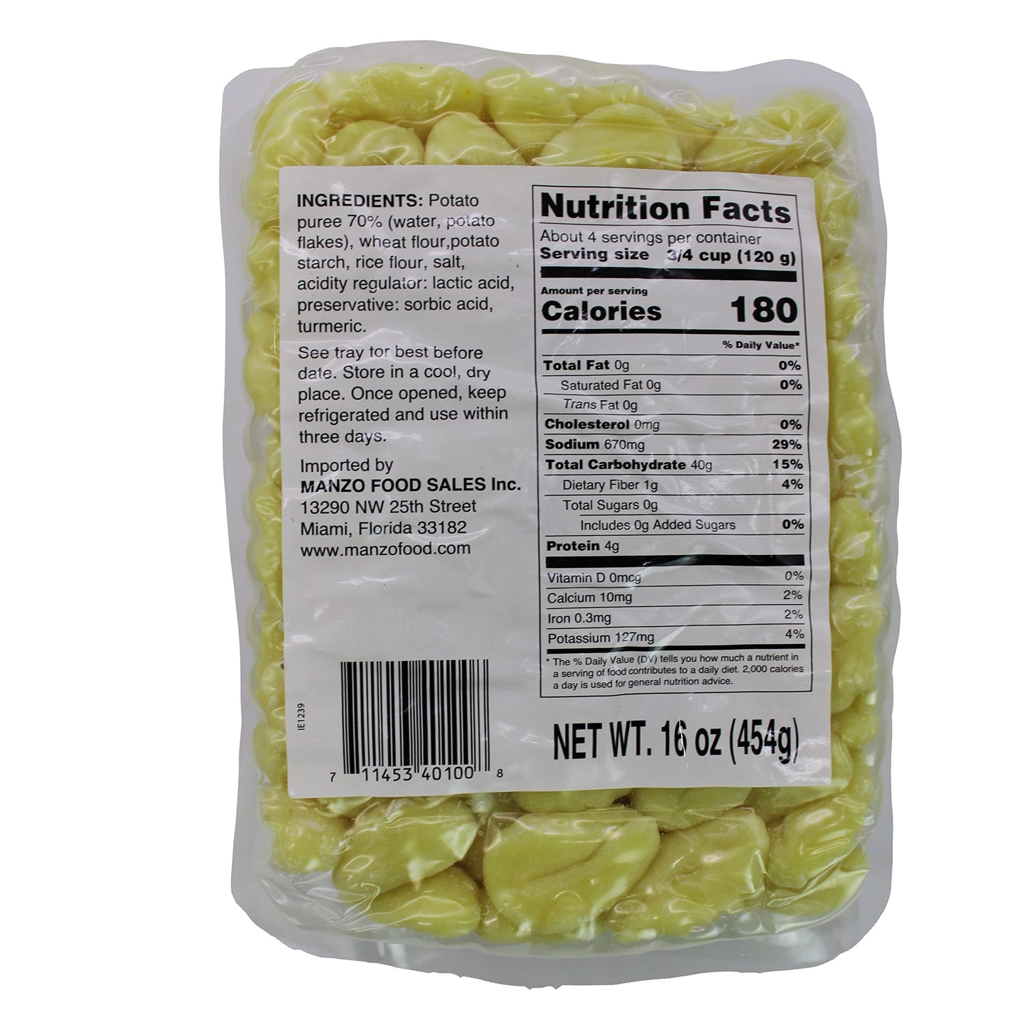 L'Oro Del Sud Pack Of 12, Potato Gnocchi, Cooks In 2-3 Minutes, Shelf Stable, Mariella 12 Pack X 1 Lb