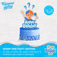 Treasures Gifted Blippi Birthday Party Supplies - Cake Topper Set with 1 Cake Topper & 24 Cupcake Toppers - Blue, Orange, Plastic