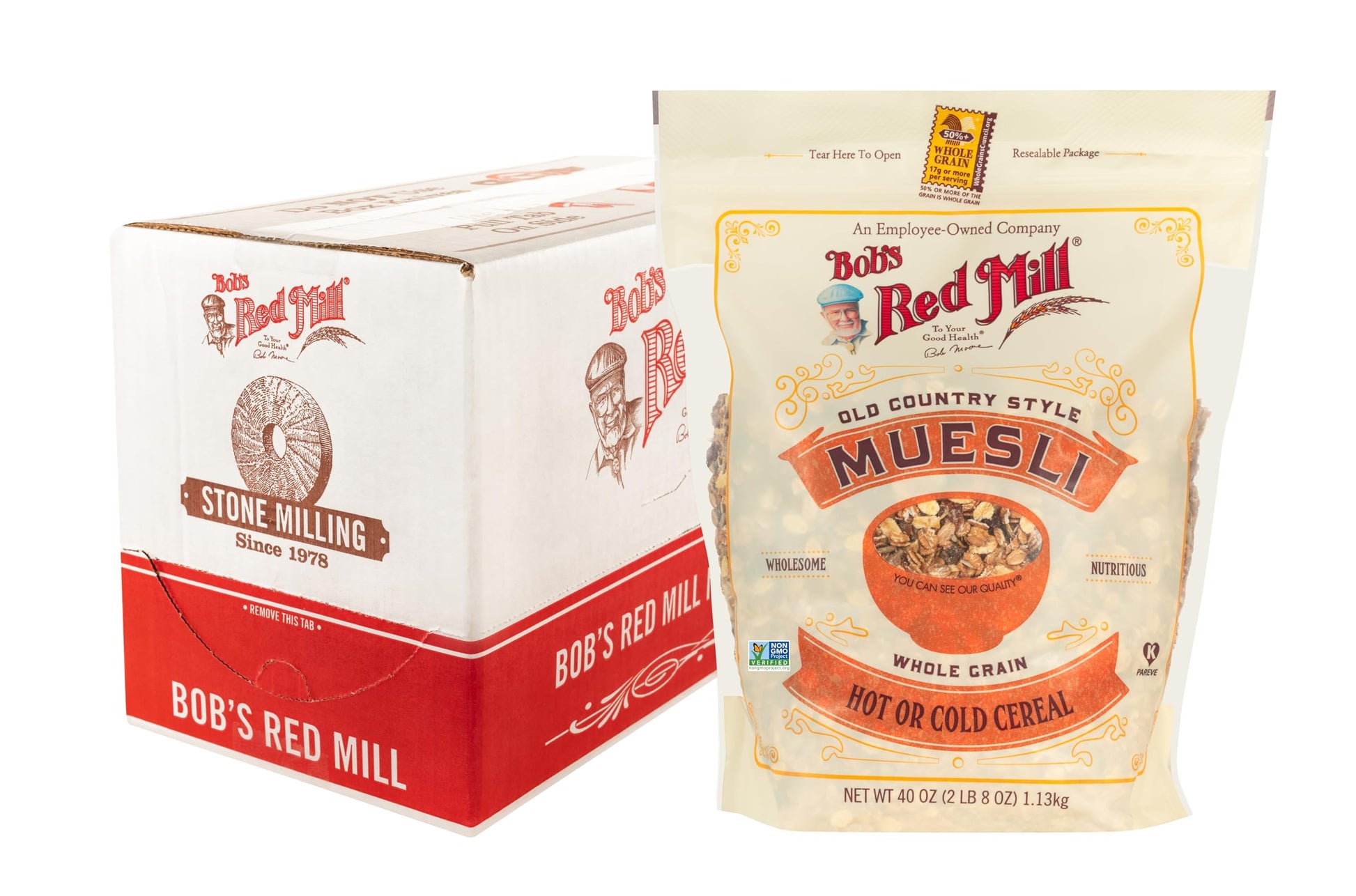 Bob s Red Mill Old Country Style Muesli, 40oz (Pack of 4) - Non GMO, Whole Grain, Vegan, Kosher