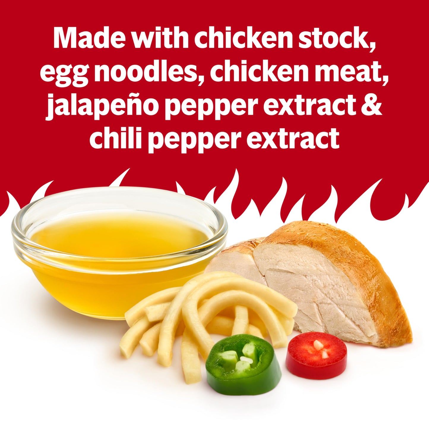 Campbells Condensed Spicy Chicken Noodle Soup, 10.5 oz Can (12 Pack)