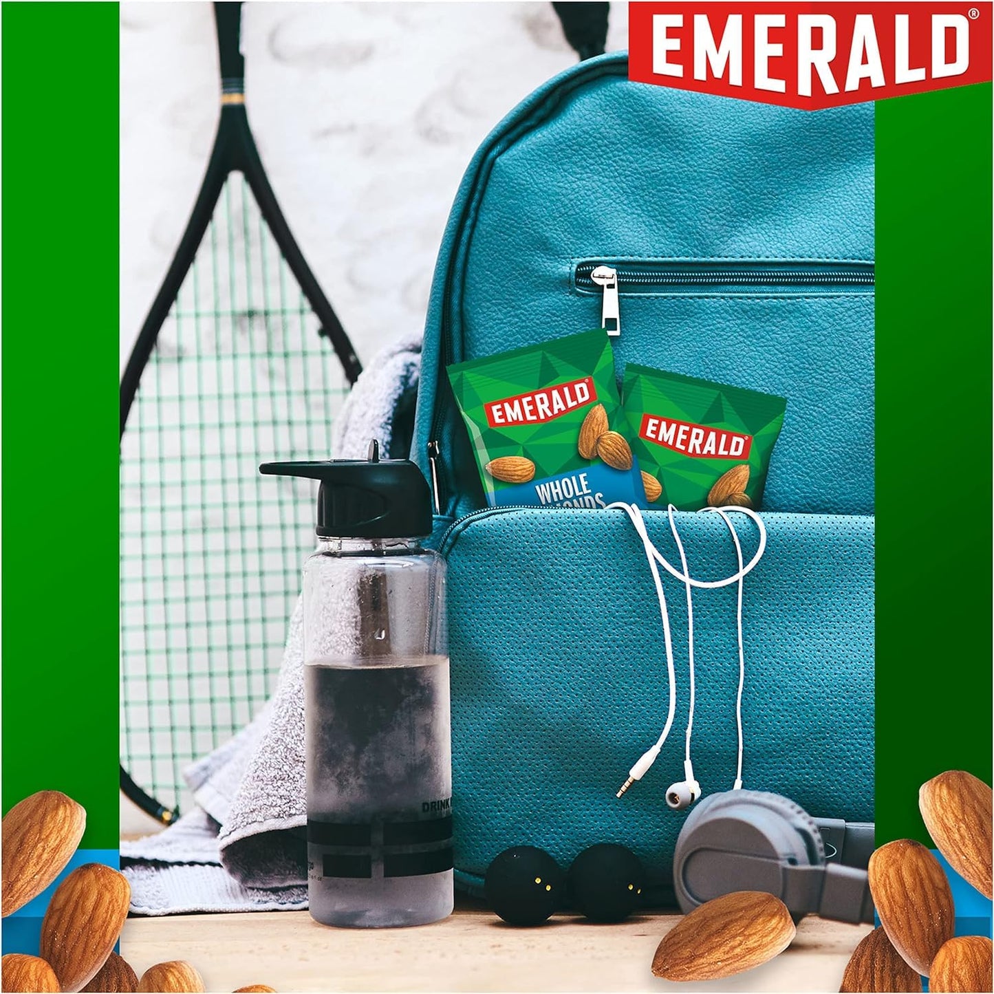 Emerald Nuts Whole Almonds, 100-Calorie Individual Packs 7Ct, 4.34 Oz (Pack Of 4)