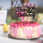 Gyufise 1Pc Happy 12Th Birthday Cake Topper Glitter 12Th Birthday Cake Pick Cheers To 12 Years Old Twelve Fabulous Cake Decorati