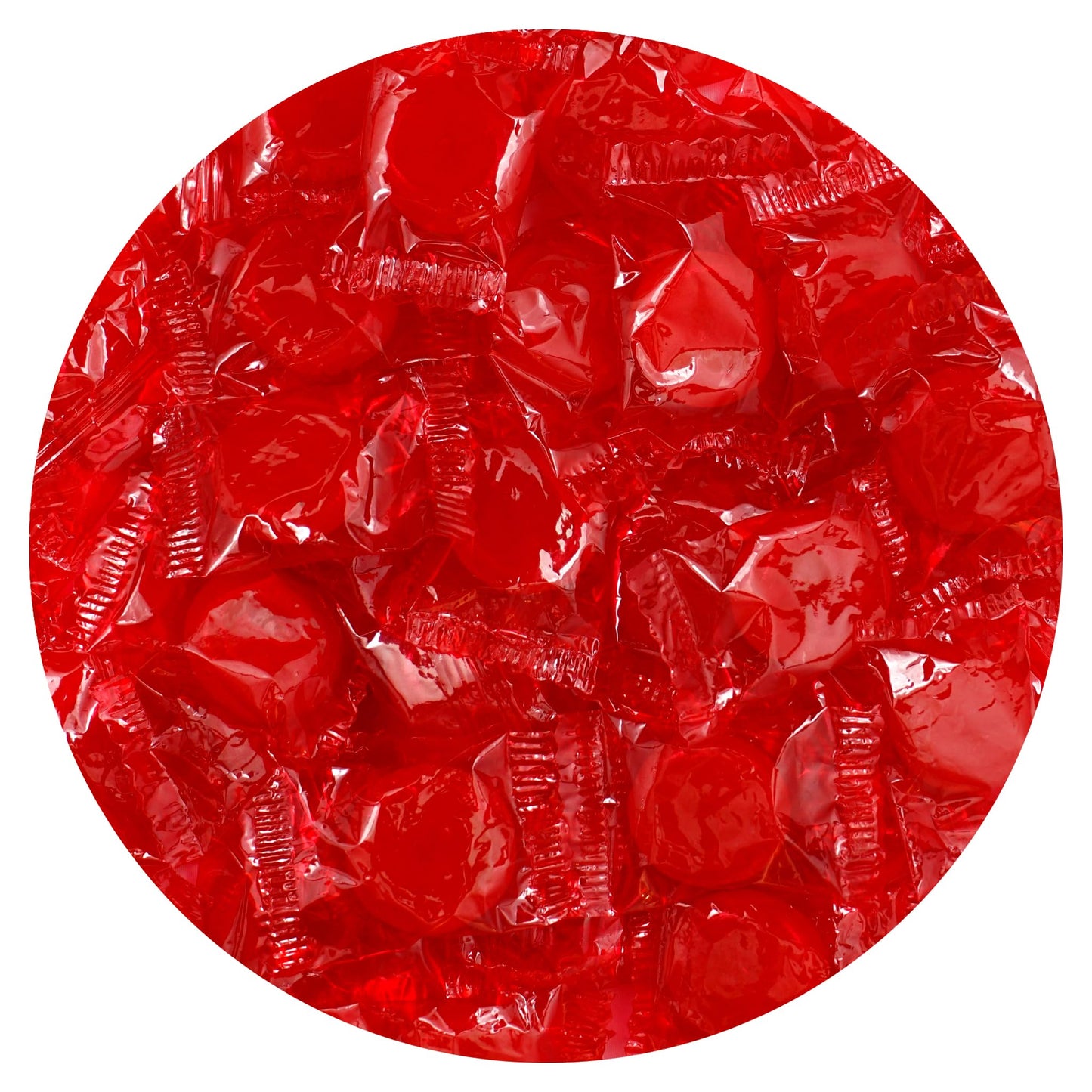 The Hampton Popcorn Company Cinnamon Discs Hard Candy - 2lb Bulk Bag - Red - Individually Wrapped Old Fashioned Candies