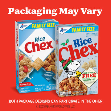 Rice Chex Gluten Free Breakfast Cereal, Homemade Chex Mix Ingredient, Family Size, 18 oz