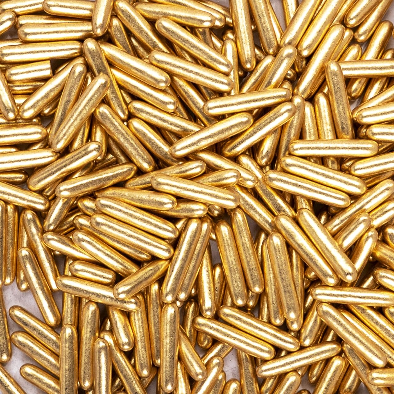 Dazzjoy Gold Rods Sprinkles, Edible Sugar Sprinkles, 120G/4.23Oz, Cupcake Toppers, Cake Decorations, Ice Cream, Wedding Party Va