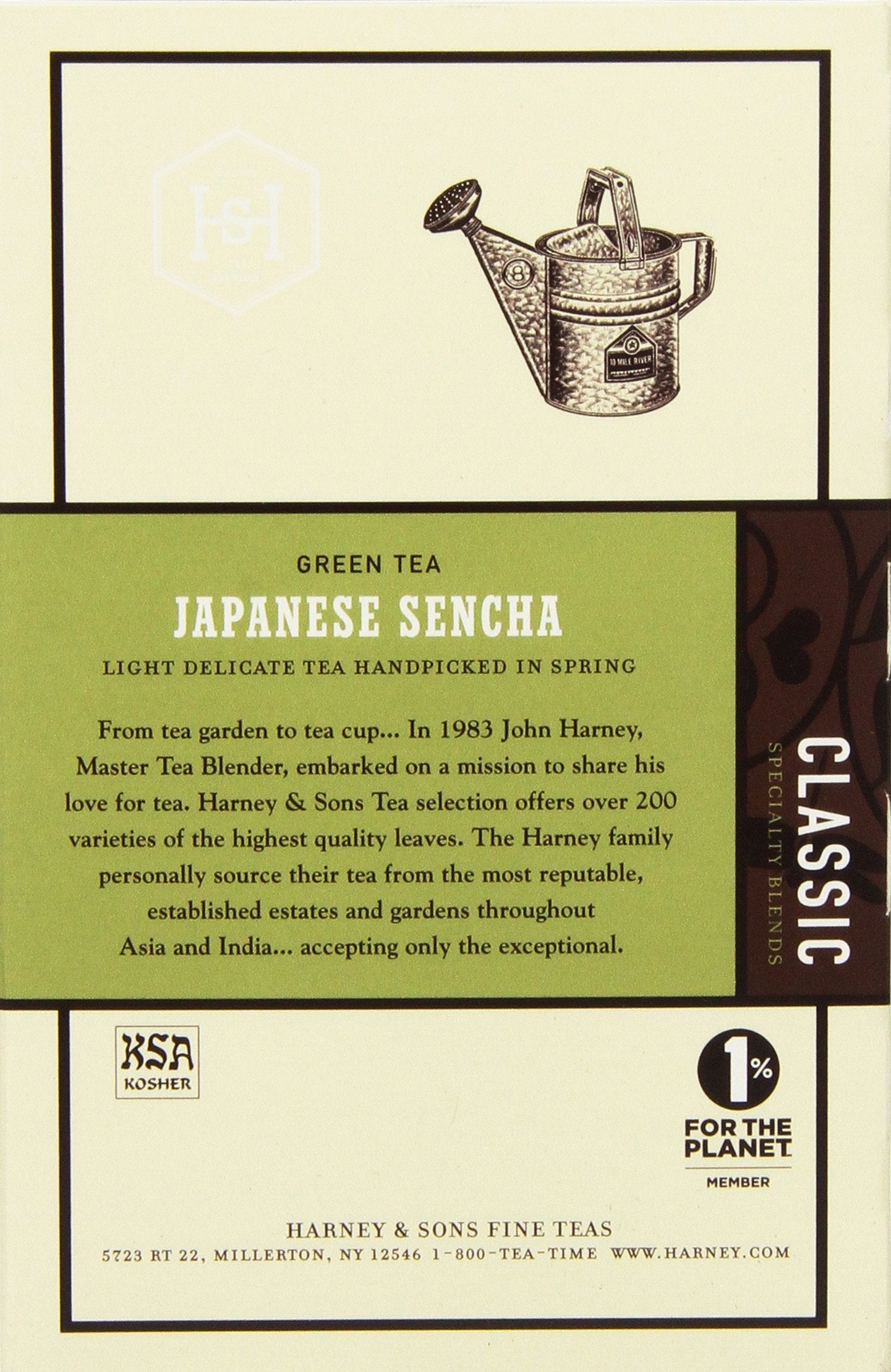 Harney & Sons Green Tea Japanese Sencha, 20 Count (Pack of 6), Model 12-0833