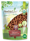 Food to Live Organic Dry Roasted Whole Almonds with Himalayan Salt, 8 Oz Non-GMO, Oven Roasted, Lightly Salted, No Oil Added, Ve