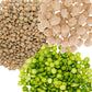 Emergency Legume Bucket Supply | Certified Glyphosate Residue Free | 75 Lbs | Chickpeas, Lentils And Green Split Peas [25 Lbs Ea