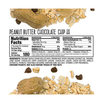 Bobos Oat Bars Peanut Butter Chocolate Chip 3 Ounce - 1 Count Pack