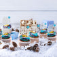 Gyufise 24Pcs Snowflake Baby It's Cold Outside Cupcake Toppers Blue Glitter Silver Baby It's Cold Outside Cupcake Picks for Wint