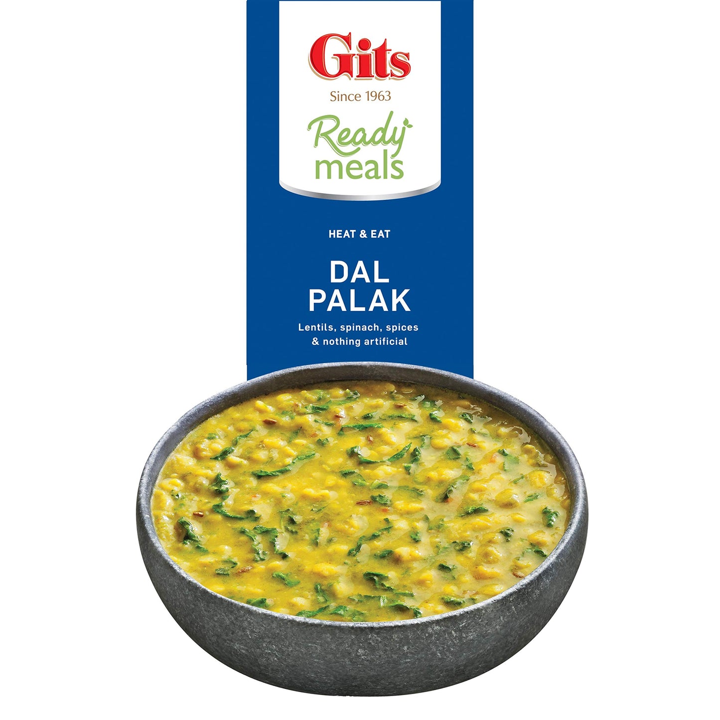 Gits Ready To Eat Dal Palak, Pure Veg Heat And Eat Indian Meal, Microwaveable, 300G