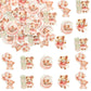 Gyufise 48Pcs Edible Baby Shower Bear Cupcake Toppers Wafer Paper Moon Baby Bear Baby Shower Cake Topper Decorations Jungle Anim