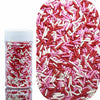 Se Si&Moos Red White And Pink Jimmies Sprinkles Valentines Sprinkles Edible Soft Jimmies Soft Sprinkles For Topping Ice Cream, C