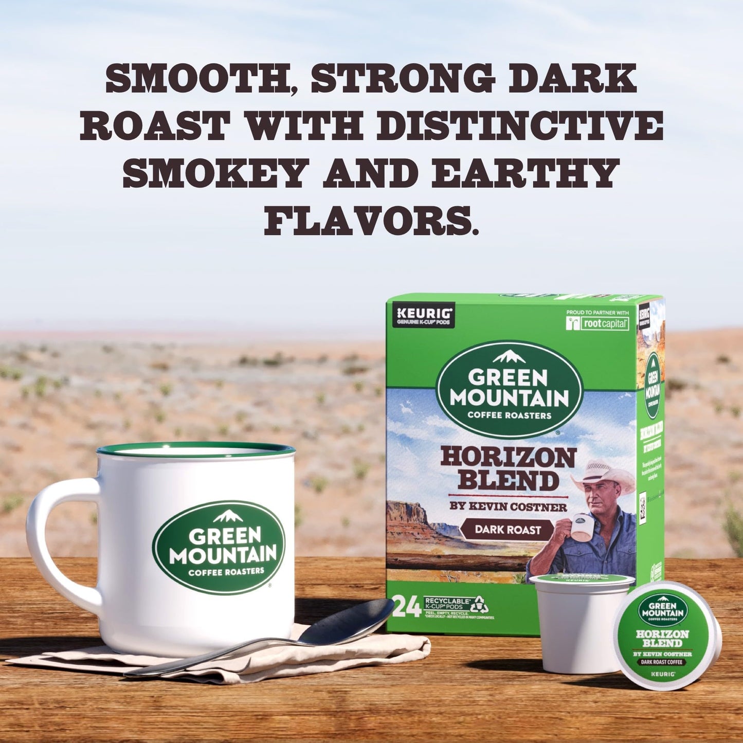 Green Mountain Coffee Roasters Horizon Blend Coffee By Kevin Costner, Keurig Single Serve K-Cup Pods, 60-Count (6 X 10 Count Boxes)