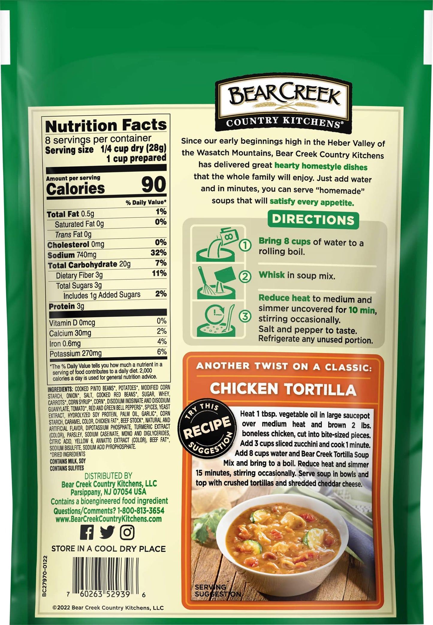 Bear Creek Soup Mix, Tortilla, 7.9 Ounce