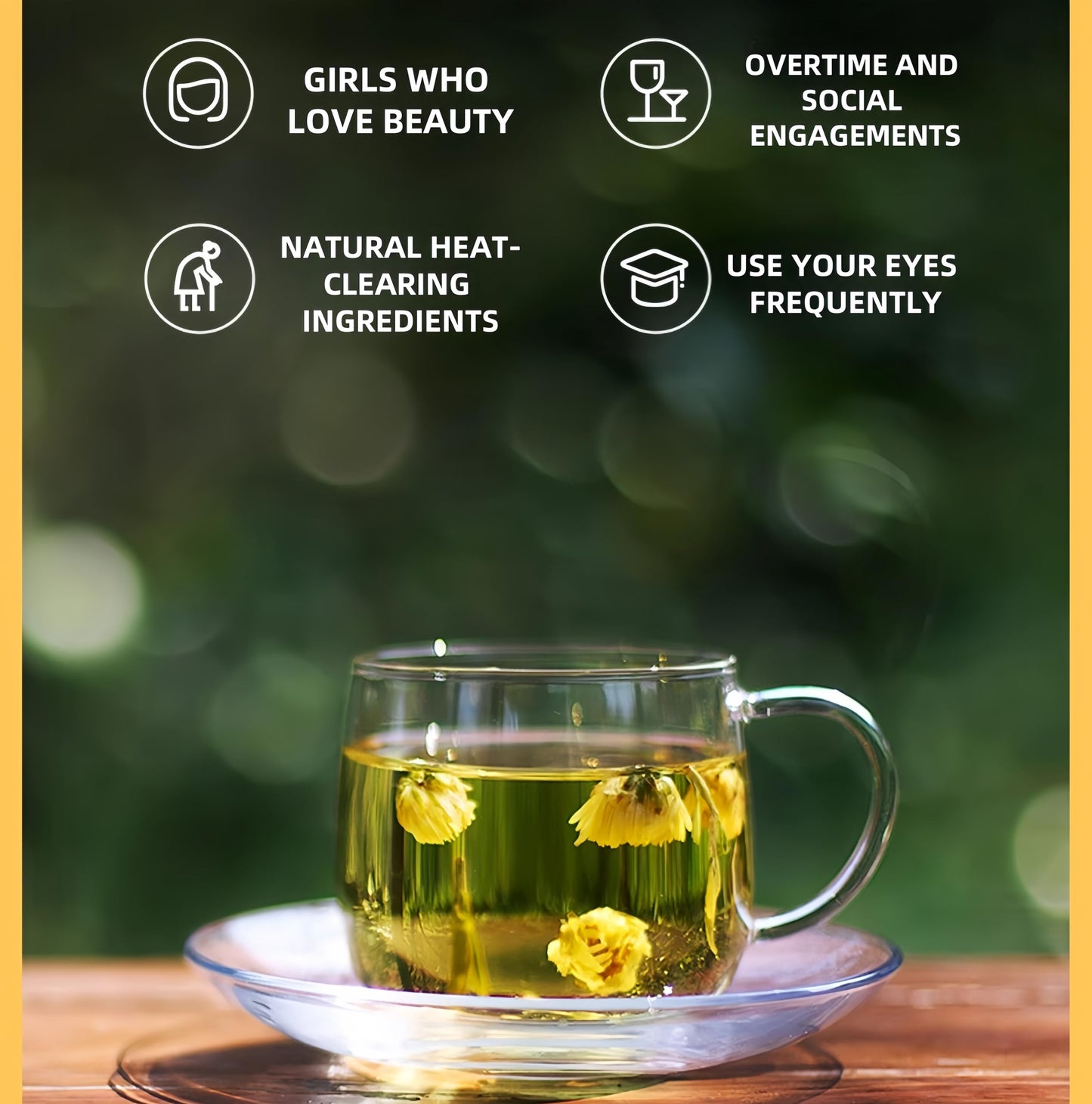 SYZJMWDY Premium Chrysanthemum Tea Loose Leaf, Natural Dried Tai Ju, Non-GMO, 100g (3.52oz)
