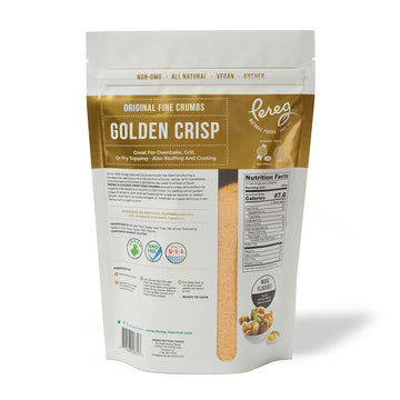 Bread Crumbs (12Oz) - Golden Crisp Wheat Bread Crumbs - Bread Crumbs For Coating & Stuffing - Coat Burger, Schnitzel, Vegetables, Meatballs - Resealable Packaging