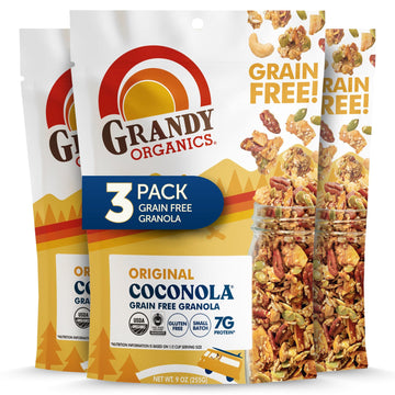 Grandy Organics Original Coconola Granola, Certified Organic Gluten Free Granola, Grain Free, Vegan and Paleo, Original Flavor C