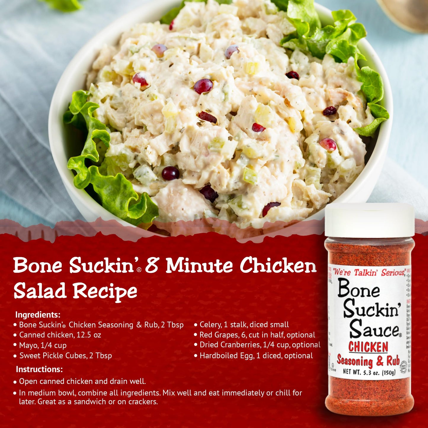 Bone Suckin Sauce Chicken Seasoning & Rub With Garlic & Sage, Perfect For Chicken, Turkey, Other Poultry, Fish - Brown Sugar, Garlic, Onion, Spices - Non-Gmo, Gluten-Free