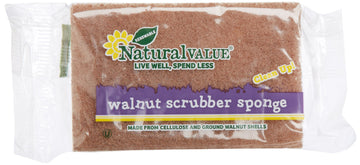 Natural Value Walnut Scrubber Sponge (Pack Of 24)