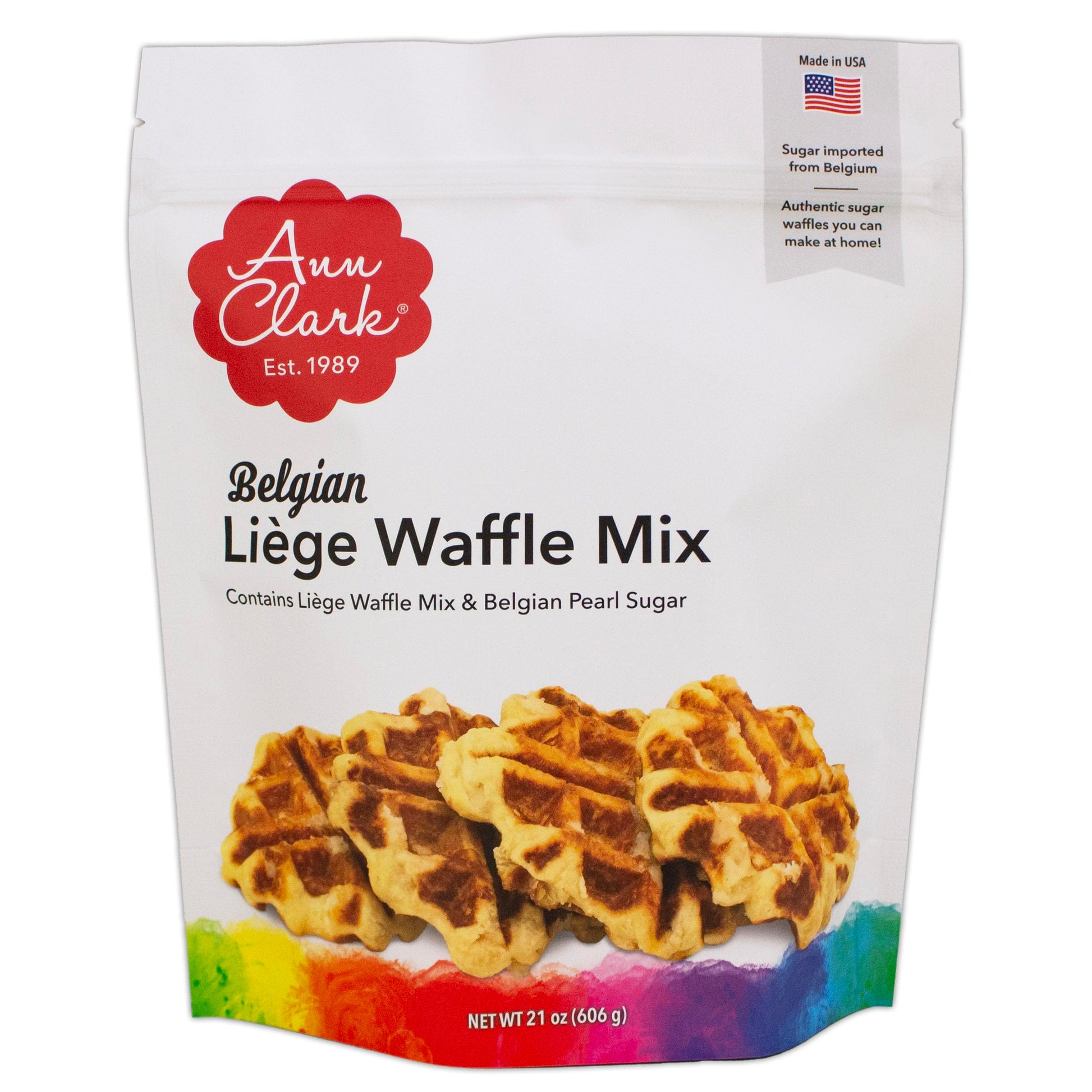 Ann Clark Belgian Liège Sugar Waffle Mix with Pearl Sugar, 21 Ounce Pack