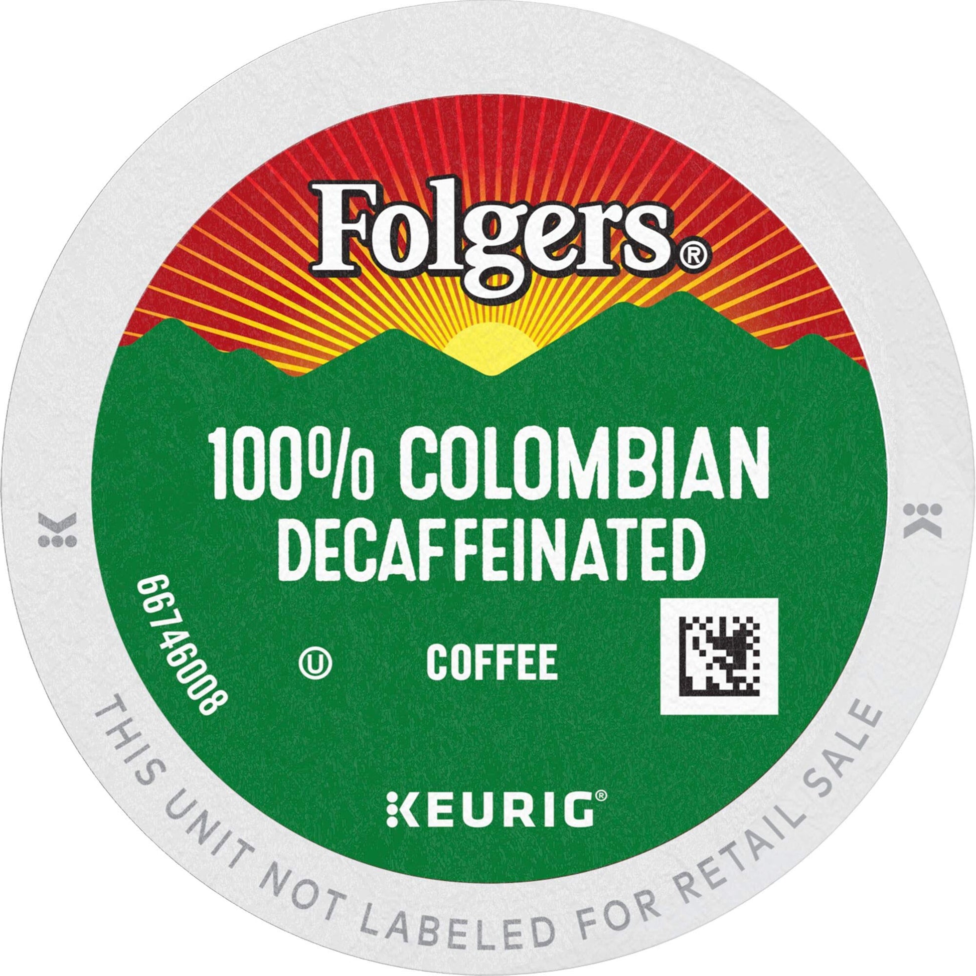 Folgers 100% Colombian Decaf Medium Roast Coffee, 96 Keurig K-Cup Pods, 24 Count (Pack of 4)
