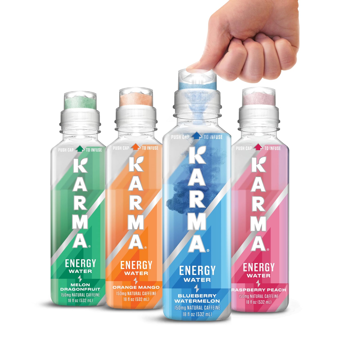 Karma Energy Drink - 12 Pack  Orange Mango Caffeinated Water with Cognizin Nootropics  Vitamins & Immune Support  Low Calorie