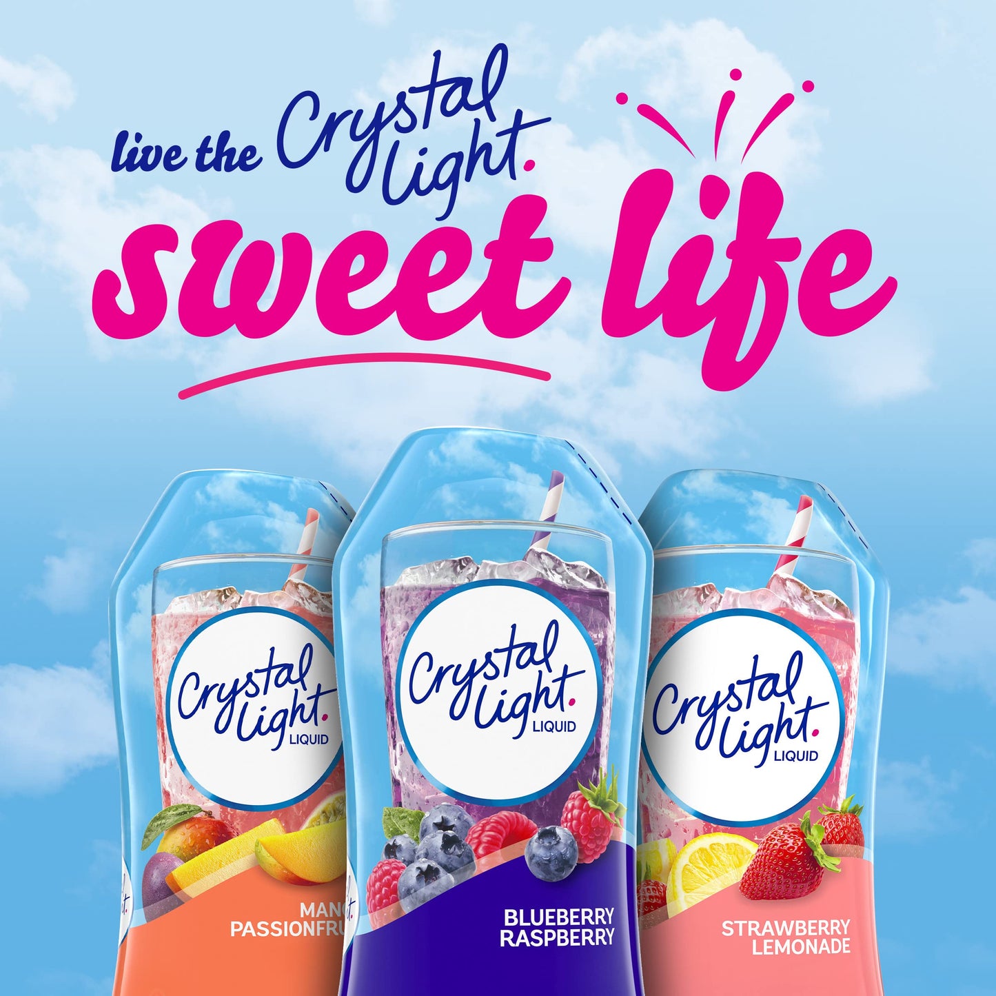 Crystal Light Liquid Blueberry Raspberry Naturally Flavored Drink Mix, 1.62 fl oz Bottle