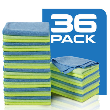 Zwipes Microfiber Towel Cleaning Cloths, 36 Pack, Assorted, (737)