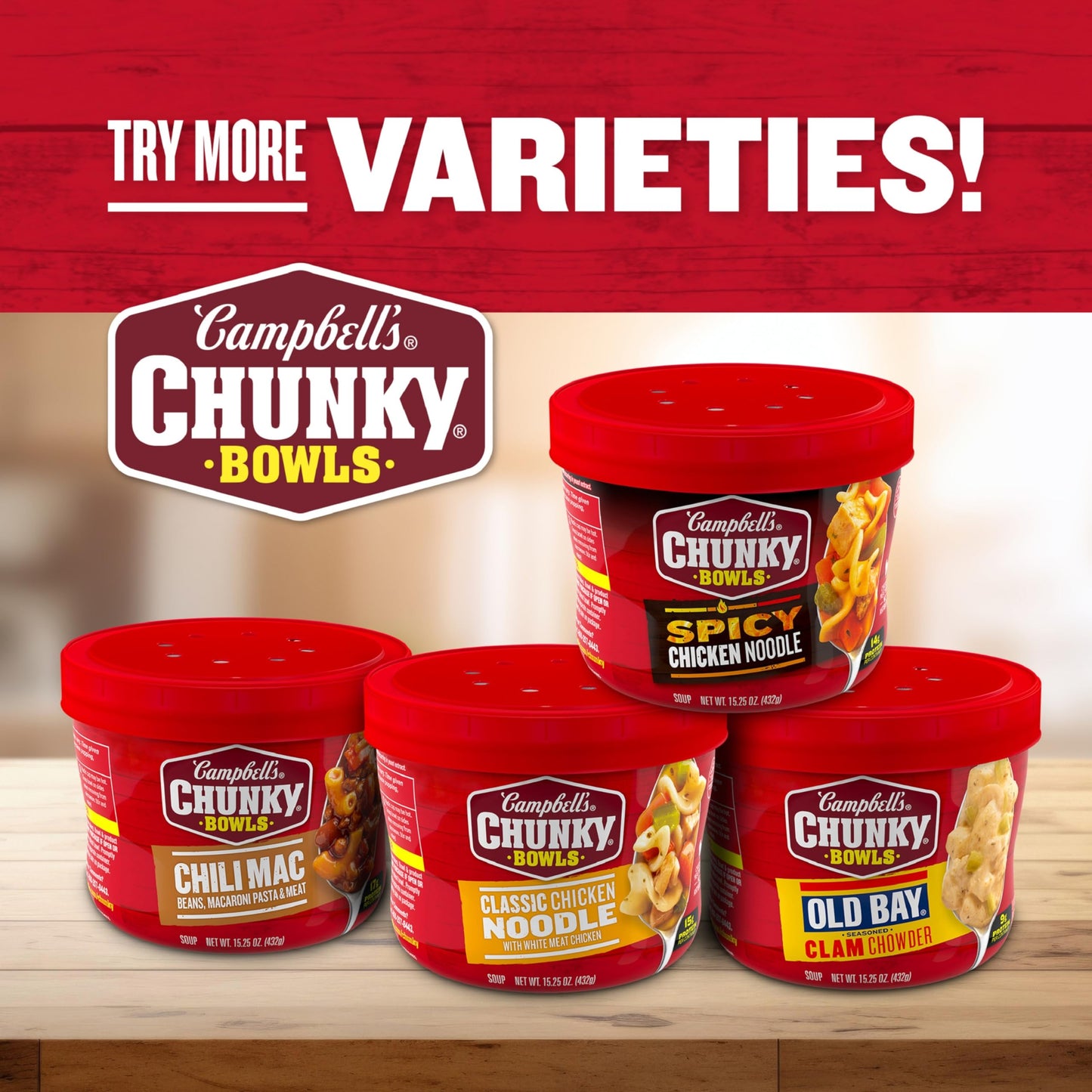 Campbell s Chunky Soup, Creamy Chicken and Dumplings Soup, 15.25 oz Microwavable Bowl (Case of 8)