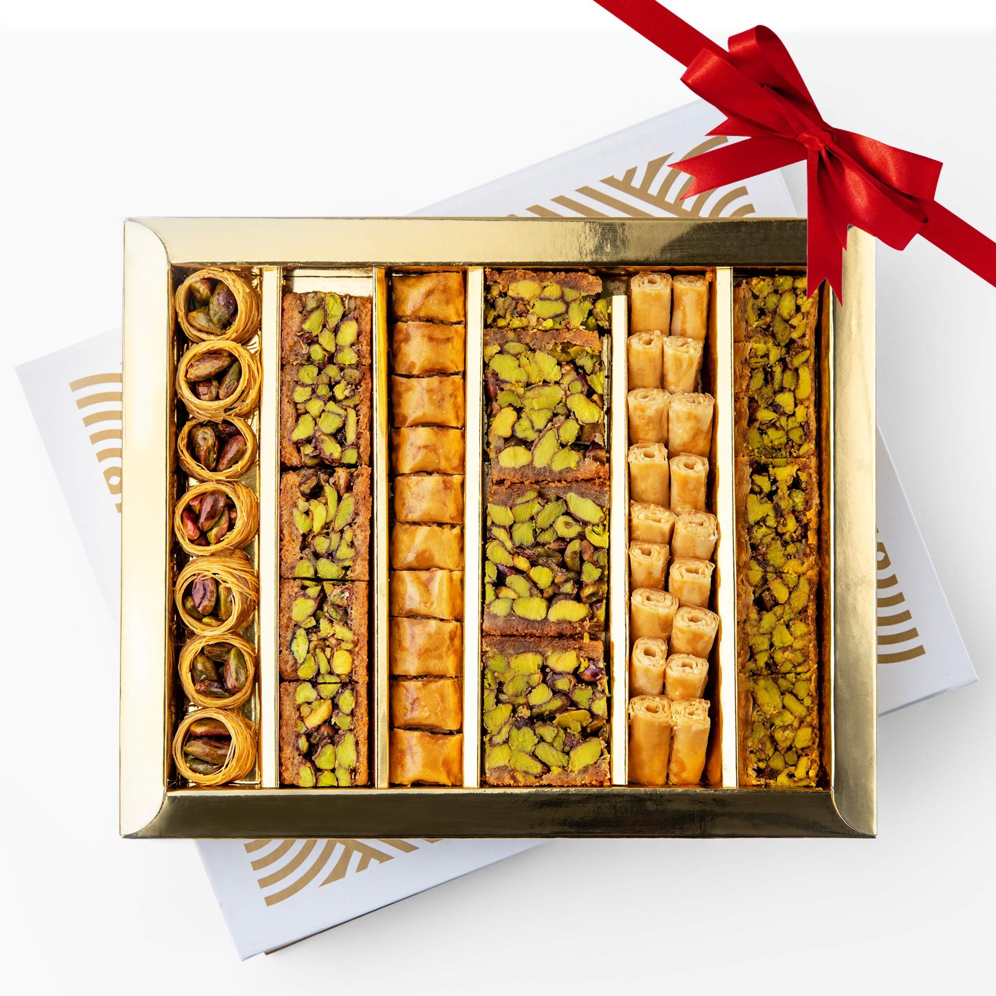 Anabtawi Middle Eastern Sweets - 50-Piece Assorted Baklava  Pistachio And Almond Pastry - Traditional Arabic Baklava Gift Box - No Preservatives  No Additives - Gourmet Baklava Pastry Boxes - 400G