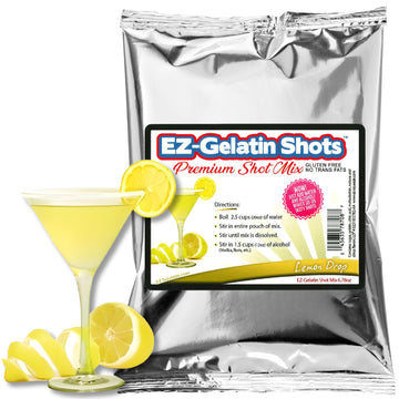EZ-SQUEEZE Lemon Drop Jello Shot Mix - Premium Gluten-Free Gelatin Powder - 6.78 oz Multi-Color