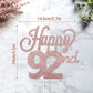 Lingteer Happy 92Nd Birthday Cake Topper - Cheers To 92Nd Birthday 92 Years Old Birthday Party Cake Decorations Sign.