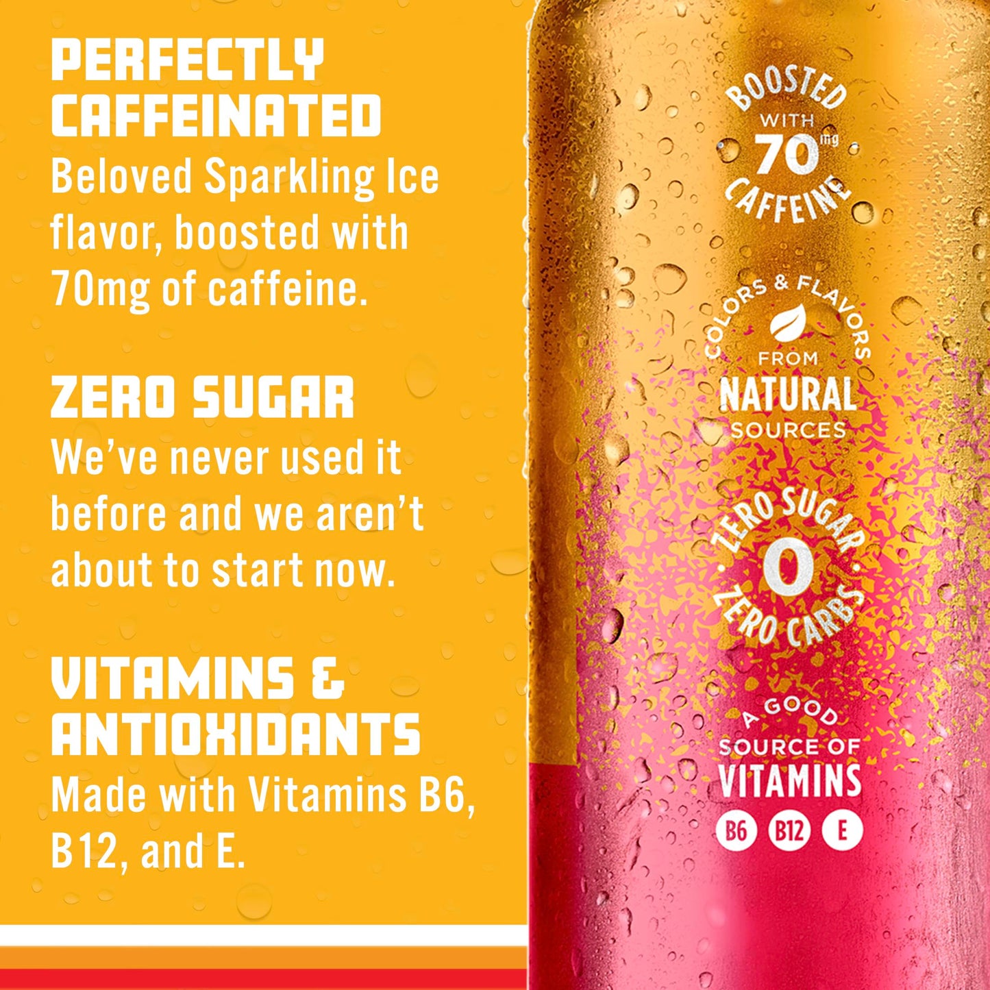 Sparkling Ice Sparkling Water, Zero Sugar, Watermelon Lemonade, 16 Fl Oz Cans, Pack of 12, Model FG00416