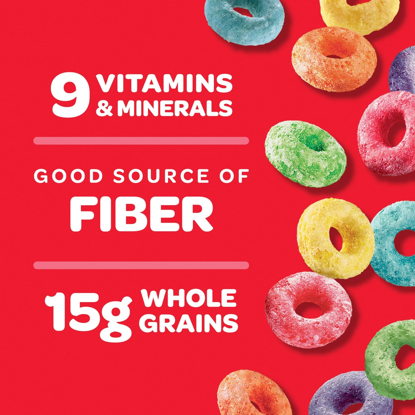 Kelloggs Froot Loops Breakfast Cereal, Good Source of Fiber, 15g Whole Grain, 8.9 oz