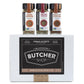 Urban Accents BUTcHER SHOP gourmet grilling Spices Rub gift Basket (Set of 3) - Ultimate BBQ Rubs and Sauces gift for grill Mast