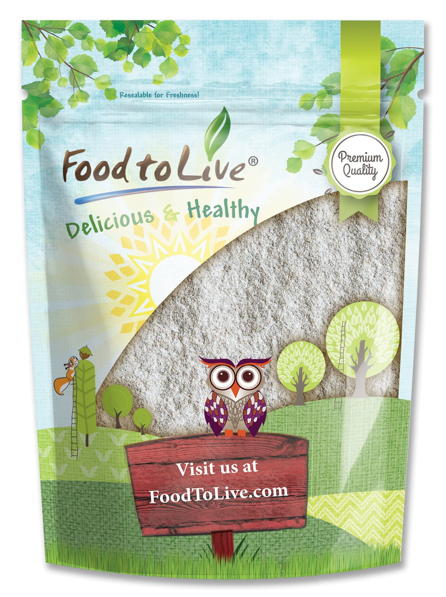 Food to Live Rye Flour, 1 Pound - Stone Ground from Whole Grain Rye Berries, Kosher, Vegan, Bulk, Great for Bread Baking, Produc