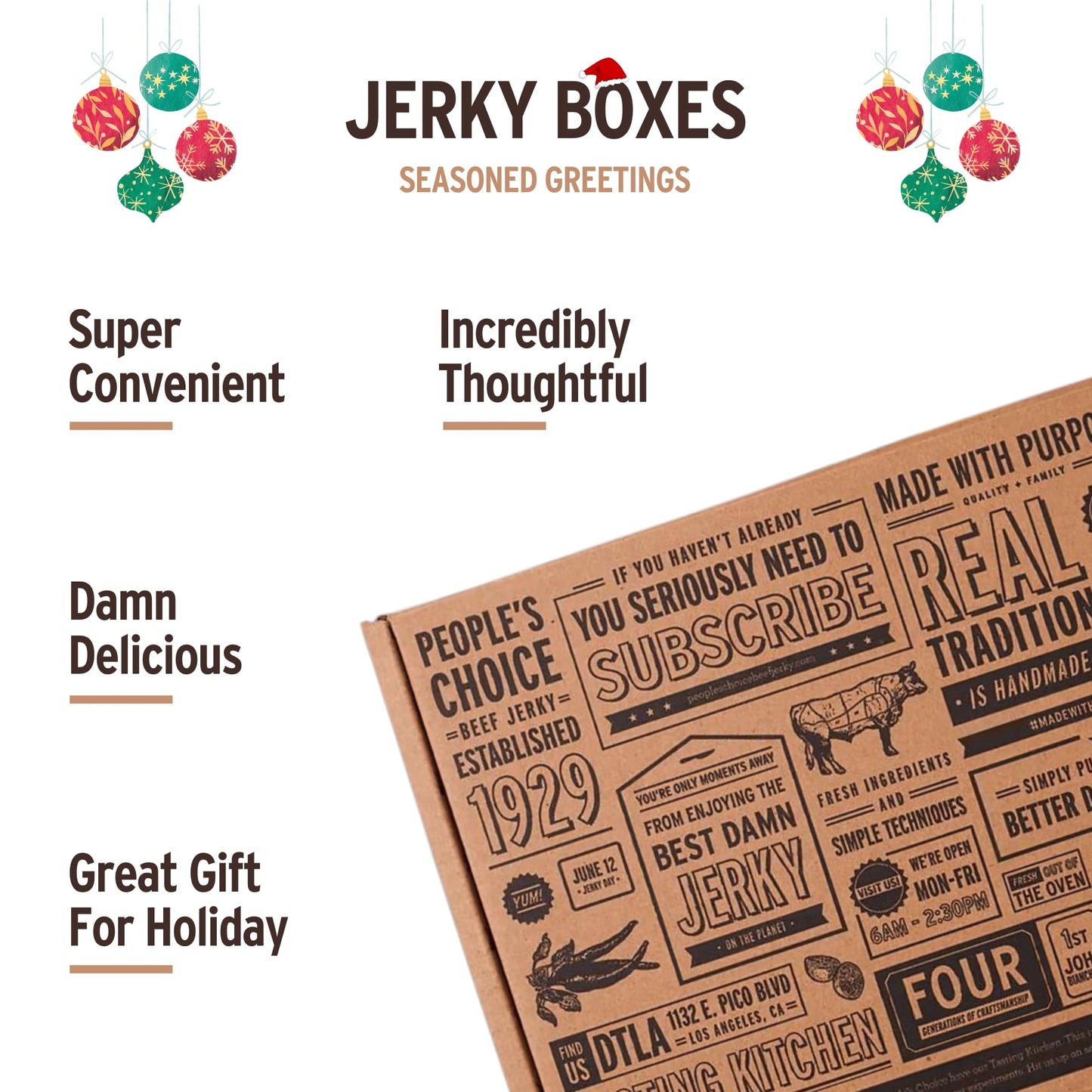 People'S Choice Beef Jerky - Jerky Box - Seasoned Greetings - Gifts For Dad - Christmas Gifts For Men - Beef Jerky Gifts For Men
