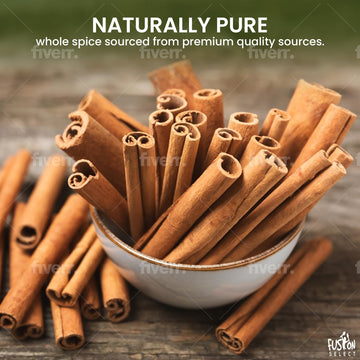 Fusion Select Cinnamon Sticks - Whole Canela Bark Pieces For Asian, Indian, & Middle Eastern Cuisine - Herbs & Spices For Baking