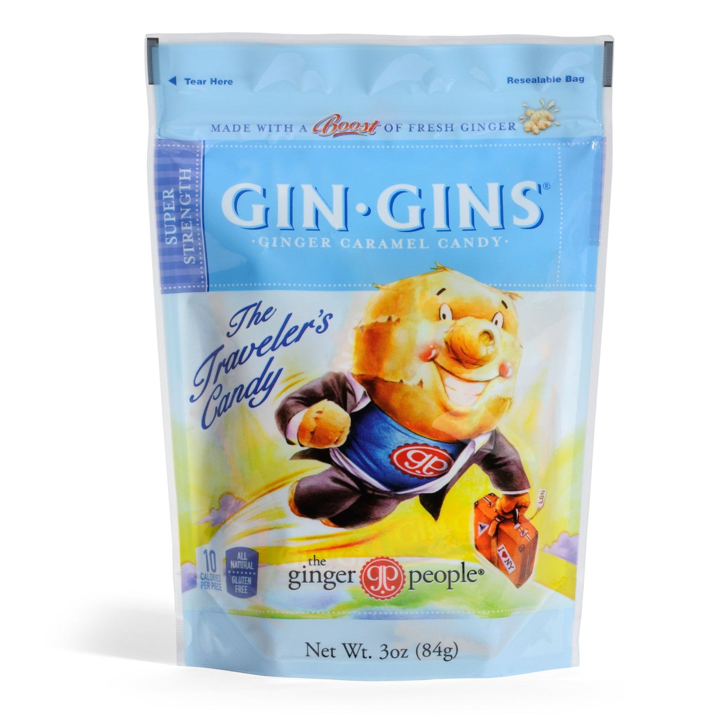 The Ginger People Boost Gingins Hard Candy, 3 Ounce, Model 90507-1