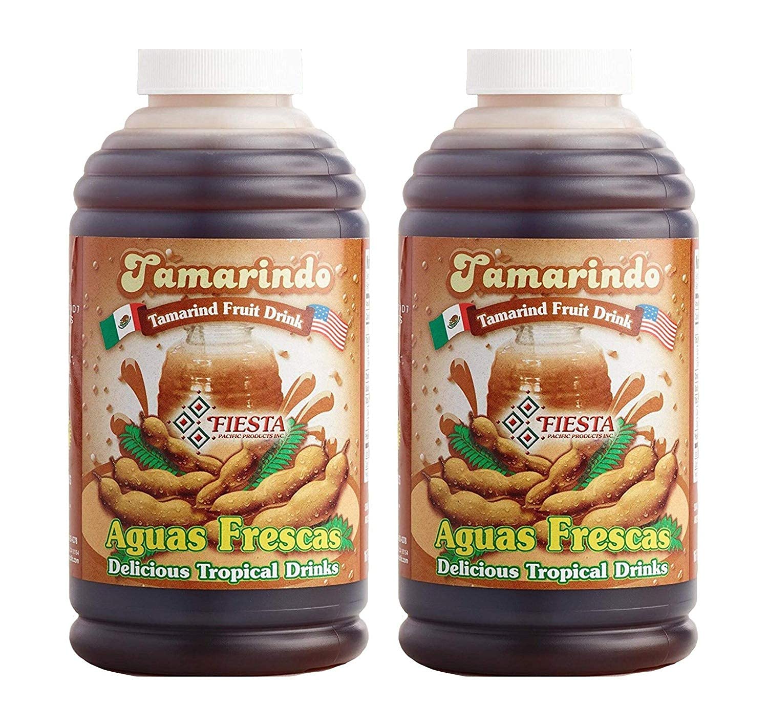 Fiesta Drink Concentrate 16Oz Bottle (Tamarindo, 2 Pack)