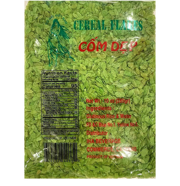 Generic 1 Green Glutinous Rice Flakes 10 oz Sweet rice flakes Great for desserts Cereal(1 pack)
