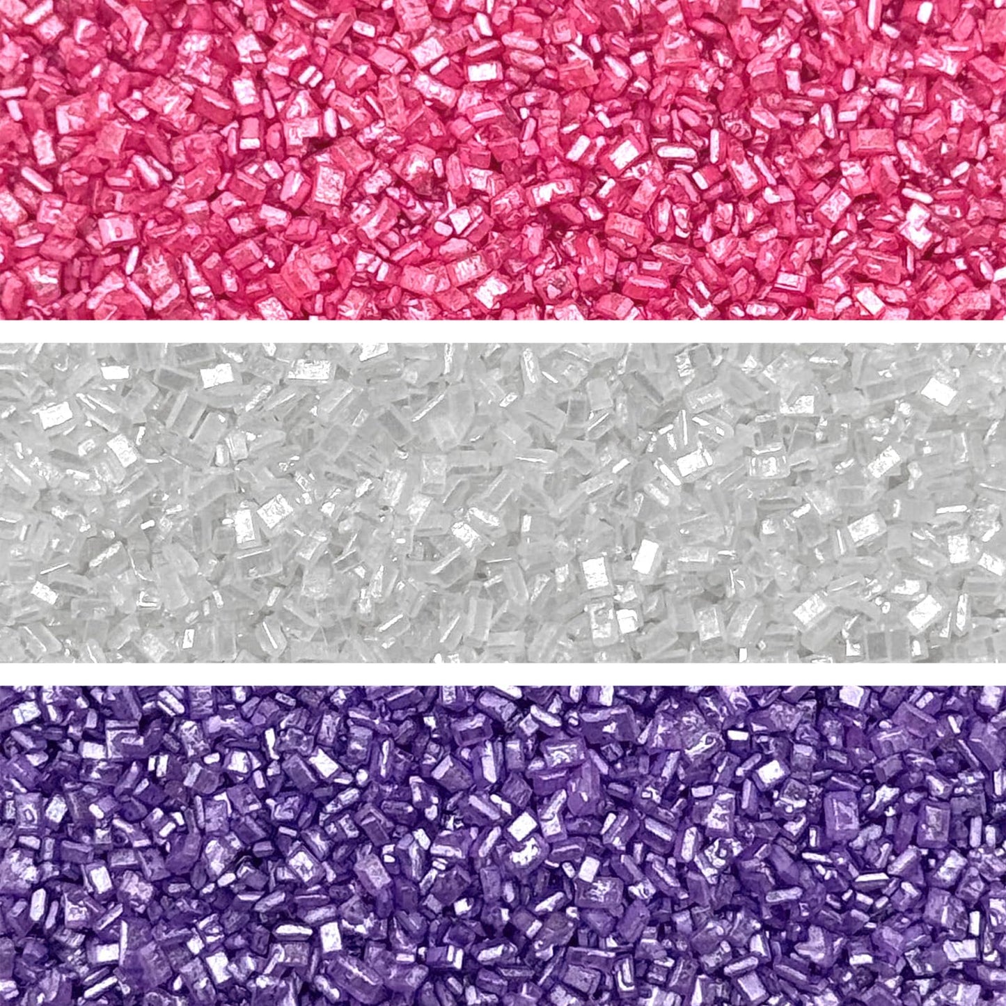 Fancy Sprinkles Total Flirt Sugar Set With Fancy Purple Tote Bag Fancy Sugar Pearlescent, Sparkly Sugar Crystals (Amethyst Purpl